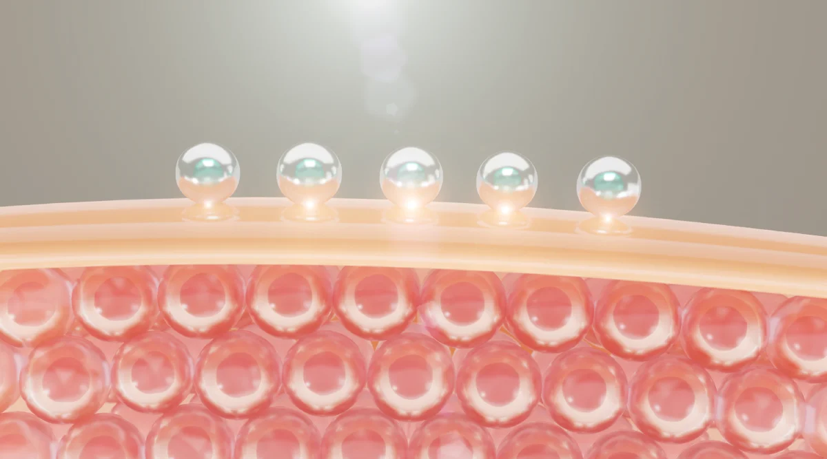 Gota de vitamina en la celula de la piel (1)